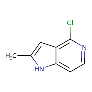 Cc1cc2c([nH]1)ccnc2Cl