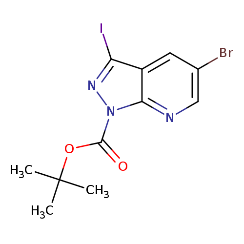 Brc1cnc2c(c1)c(I)nn2C(=O)OC(C)(C)C