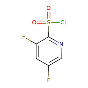 Fc1cnc(c(c1)F)S(=O)(=O)Cl