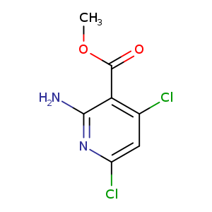 COC(=O)c1c(Cl)cc(nc1N)Cl