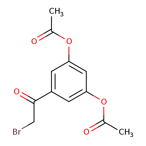 BrCC(=O)c1cc(OC(=O)C)cc(c1)OC(=O)C