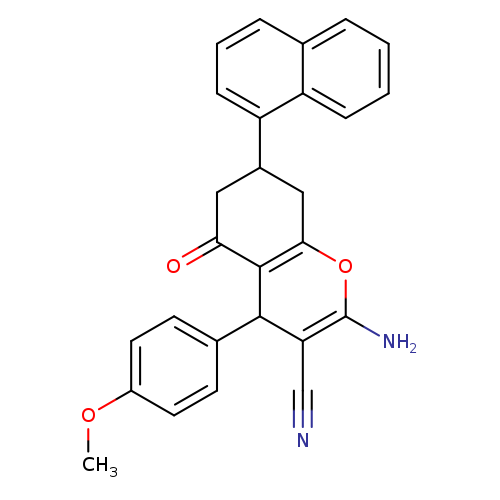 COc1ccc(cc1)C1C2=C(OC(=C1C#N)N)CC(CC2=O)c1cccc2c1cccc2