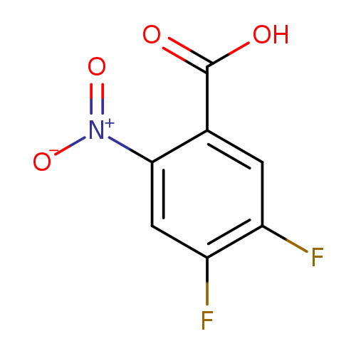 OC(=O)c1cc(F)c(cc1[N+](=O)[O-])F