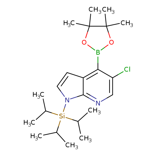 Clc1cnc2c(c1B1OC(C(O1)(C)C)(C)C)ccn2[Si](C(C)C)(C(C)C)C(C)C