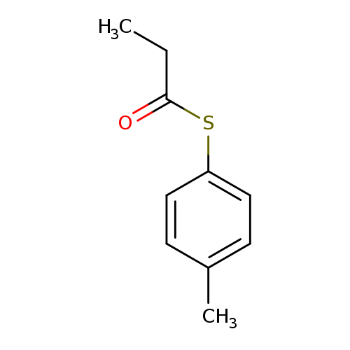 CCC(=O)Sc1ccc(cc1)C