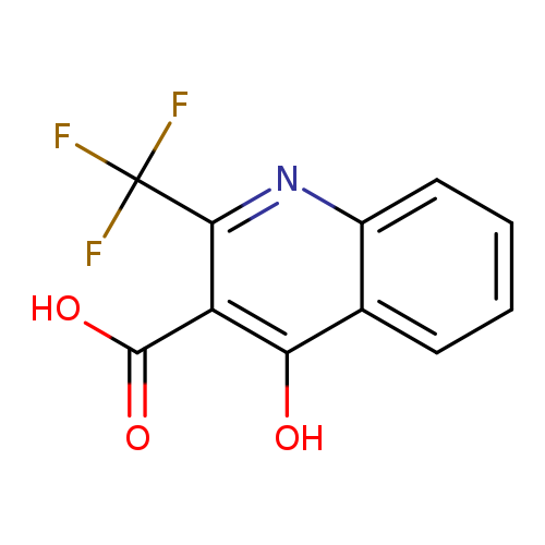 OC(=O)c1c(O)c2ccccc2nc1C(F)(F)F