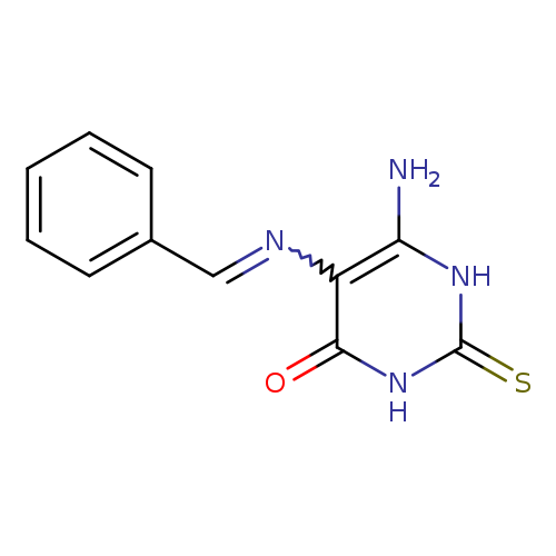 Nc1[nH]c(=S)[nH]c(=O)c1N=Cc1ccccc1