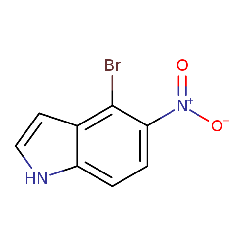 [O-][N+](=O)c1ccc2c(c1Br)cc[nH]2