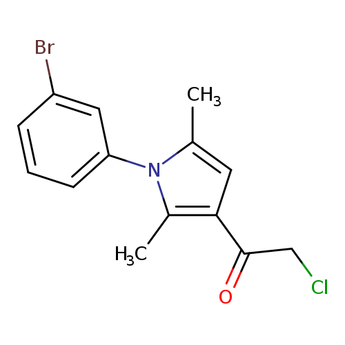 ClCC(=O)c1cc(n(c1C)c1cccc(c1)Br)C