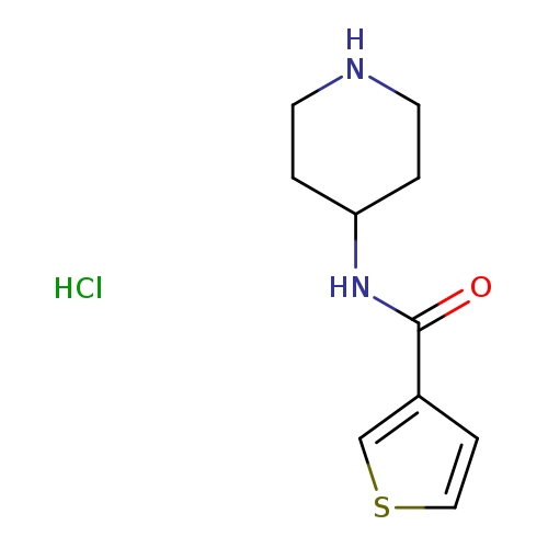 O=C(c1cscc1)NC1CCNCC1.Cl