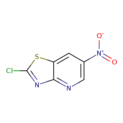 [O-][N+](=O)c1cc2sc(nc2nc1)Cl