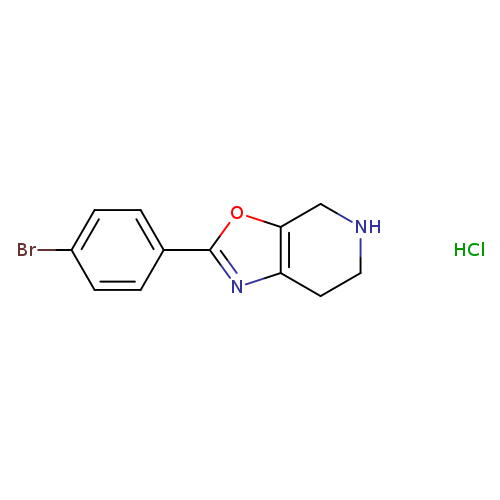 Brc1ccc(cc1)c1nc2c(o1)CNCC2.Cl