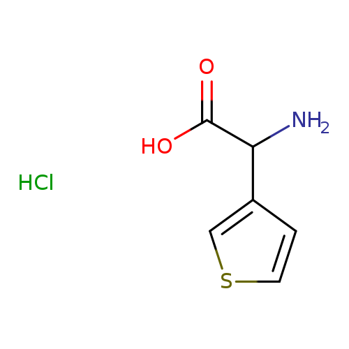 OC(=O)C(c1cscc1)N.Cl