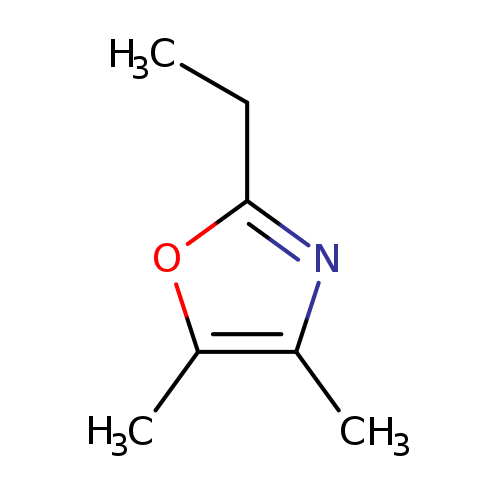 CCc1oc(c(n1)C)C