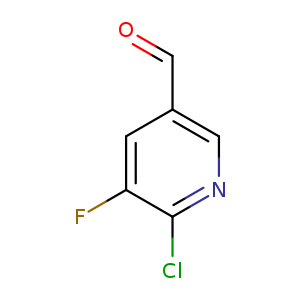 O=Cc1cnc(c(c1)F)Cl