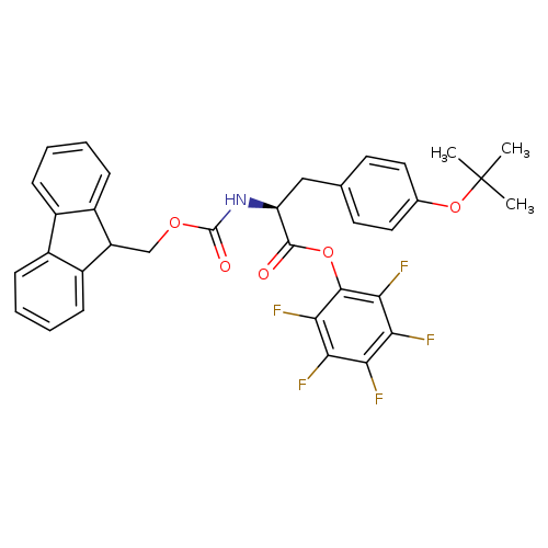 O=C(N[C@H](C(=O)Oc1c(F)c(F)c(c(c1F)F)F)Cc1ccc(cc1)OC(C)(C)C)OCC1c2ccccc2c2c1cccc2