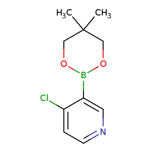 CC1(C)COB(OC1)c1cnccc1Cl