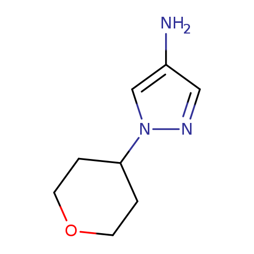 Nc1cnn(c1)C1CCOCC1