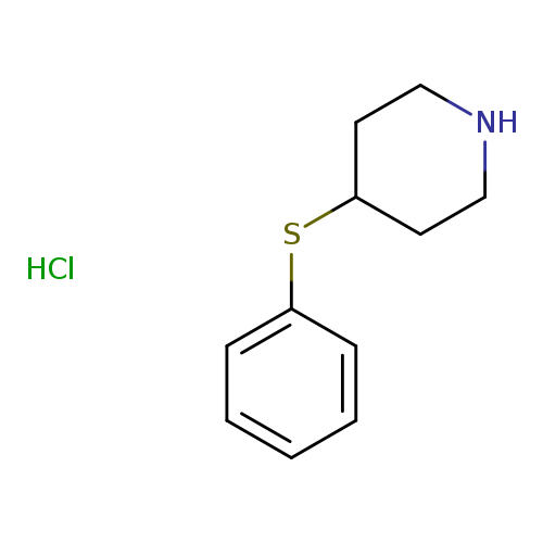 N1CCC(CC1)Sc1ccccc1.Cl