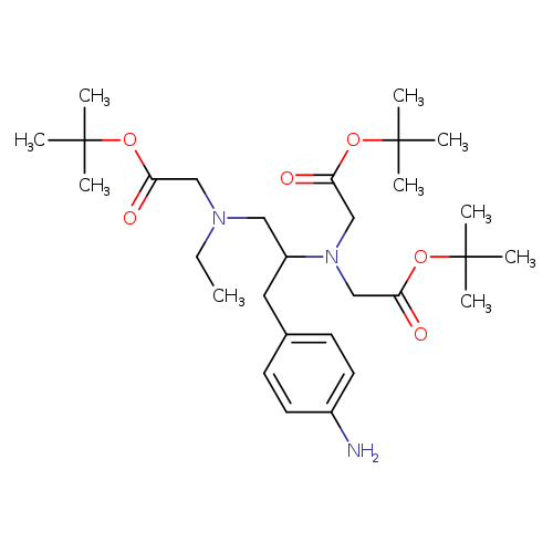 CCN(CC(N(CC(=O)OC(C)(C)C)CC(=O)OC(C)(C)C)Cc1ccc(cc1)N)CC(=O)OC(C)(C)C