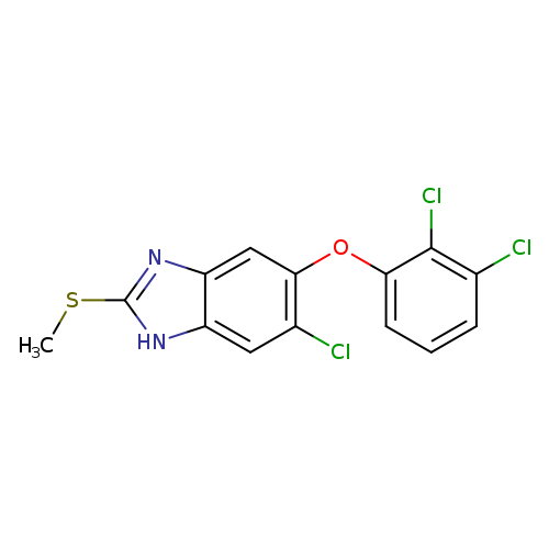 CSc1[nH]c2c(n1)cc(c(c2)Cl)Oc1cccc(c1Cl)Cl