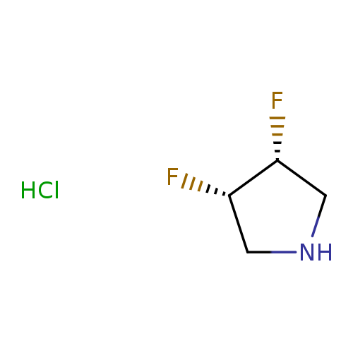 F[C@@H]1CNC[C@@H]1F.Cl