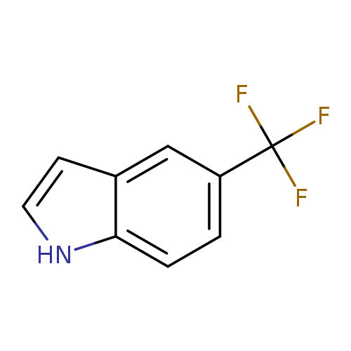 FC(c1ccc2c(c1)cc[nH]2)(F)F