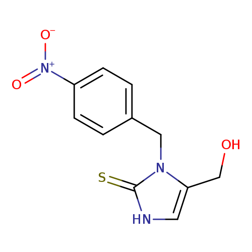 OCc1c[nH]c(=S)n1Cc1ccc(cc1)[N+](=O)[O-]