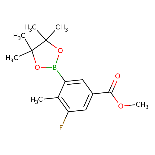 COC(=O)c1cc(B2OC(C(O2)(C)C)(C)C)c(c(c1)F)C