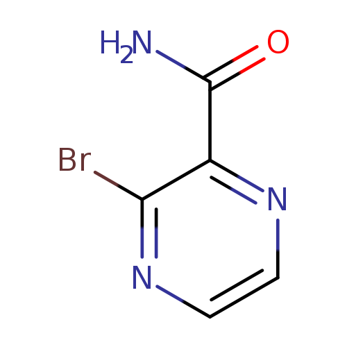 NC(=O)c1nccnc1Br