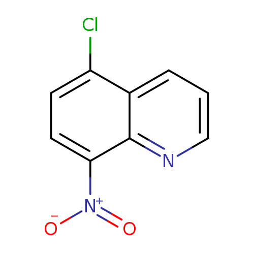 [O-][N+](=O)c1ccc(c2c1nccc2)Cl