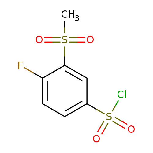 Fc1ccc(cc1S(=O)(=O)C)S(=O)(=O)Cl