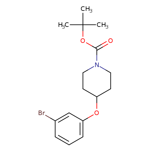 Brc1cccc(c1)OC1CCN(CC1)C(=O)OC(C)(C)C