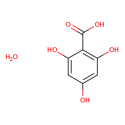 Oc1cc(O)c(c(c1)O)C(=O)O.O