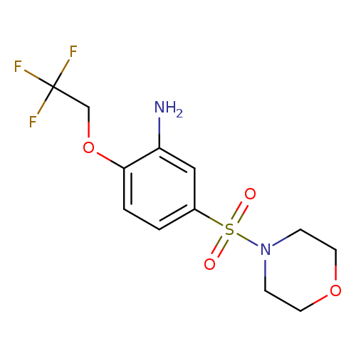 Nc1cc(ccc1OCC(F)(F)F)S(=O)(=O)N1CCOCC1
