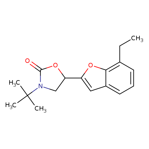 CCc1cccc2c1oc(c2)C1OC(=O)N(C1)C(C)(C)C