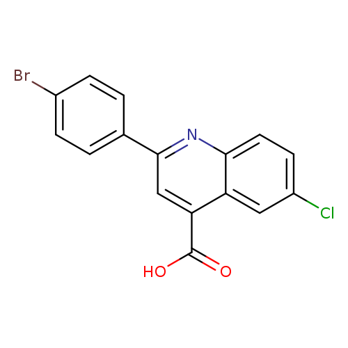 Brc1ccc(cc1)c1nc2ccc(cc2c(c1)C(=O)O)Cl