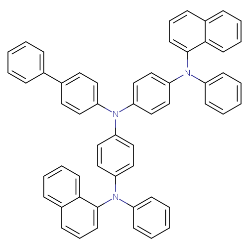 c1ccc(cc1)c1ccc(cc1)N(c1ccc(cc1)N(c1cccc2c1cccc2)c1ccccc1)c1ccc(cc1)N(c1cccc2c1cccc2)c1ccccc1