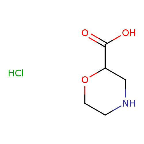 OC(=O)C1CNCCO1.Cl