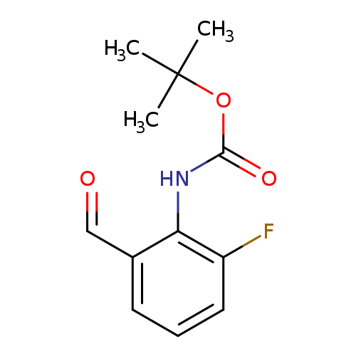 O=Cc1cccc(c1NC(=O)OC(C)(C)C)F