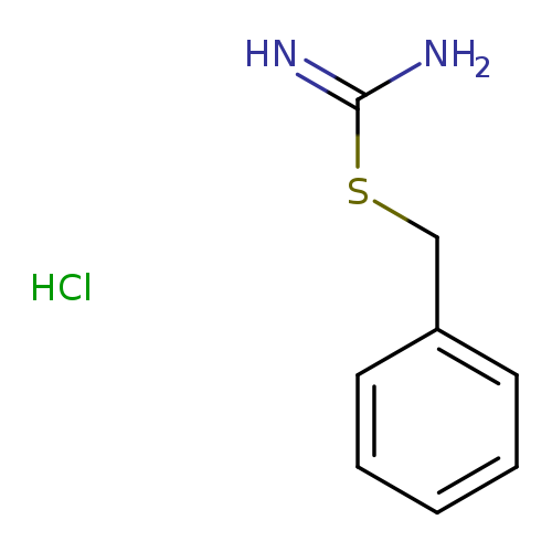 NC(=N)SCc1ccccc1.Cl