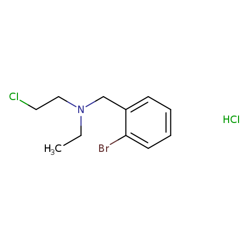 ClCCN(Cc1ccccc1Br)CC.Cl