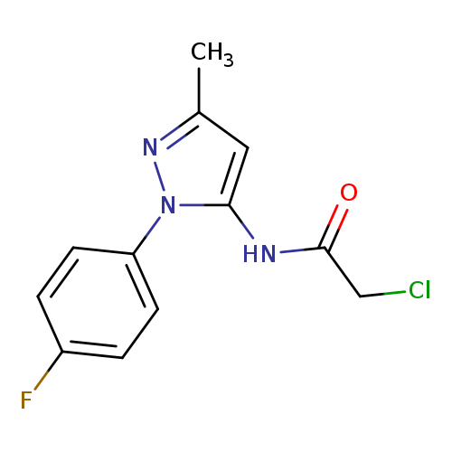 ClCC(=O)Nc1cc(nn1c1ccc(cc1)F)C