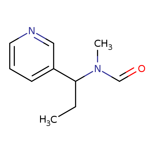CCC(c1cccnc1)N(C=O)C