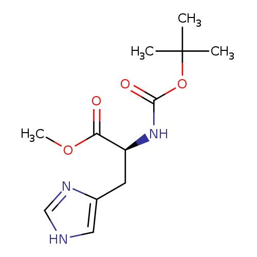 COC(=O)[C@H](Cc1nc[nH]c1)NC(=O)OC(C)(C)C