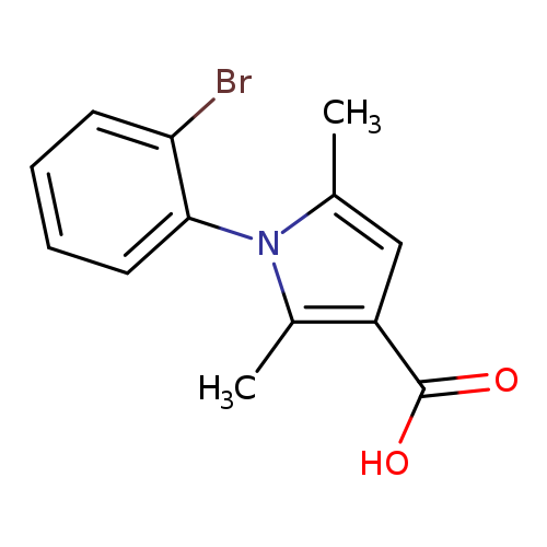 OC(=O)c1cc(n(c1C)c1ccccc1Br)C