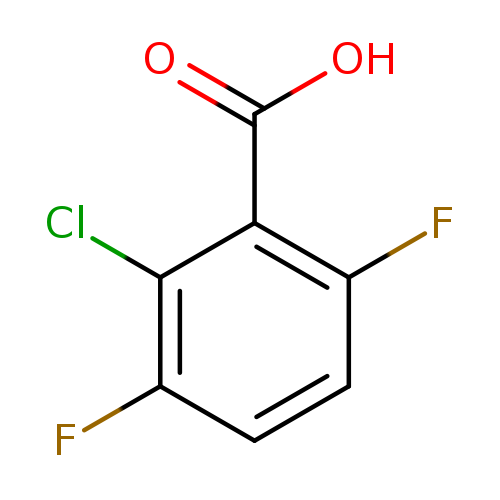 Fc1ccc(c(c1Cl)C(=O)O)F