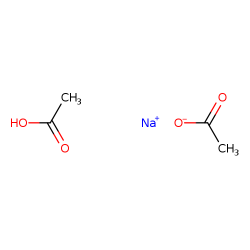 CC(=O)O.[O-]C(=O)C.[Na+]