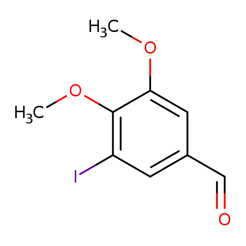 COc1cc(C=O)cc(c1OC)I