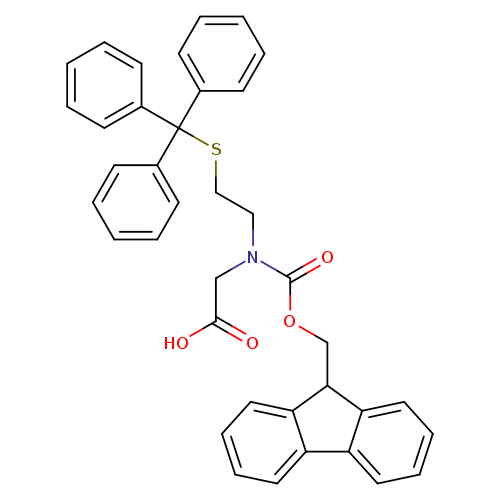 OC(=O)CN(C(=O)OCC1c2ccccc2c2c1cccc2)CCSC(c1ccccc1)(c1ccccc1)c1ccccc1